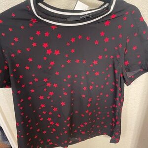 Harve Benard Red and Black Fitted Short Sleeve Tee